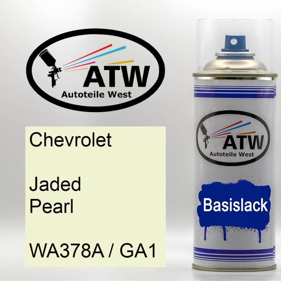 Chevrolet, Jaded Pearl, WA378A / GA1: 400ml Sprühdose, von ATW Autoteile West.